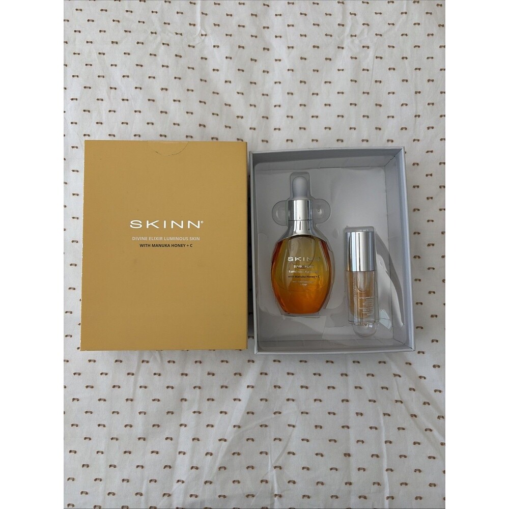 SKINN COSMETICS DIVINE ELIXIR LUMINOUS SKIN FACIAL OIL & LIP OIL MANUKA HONEY